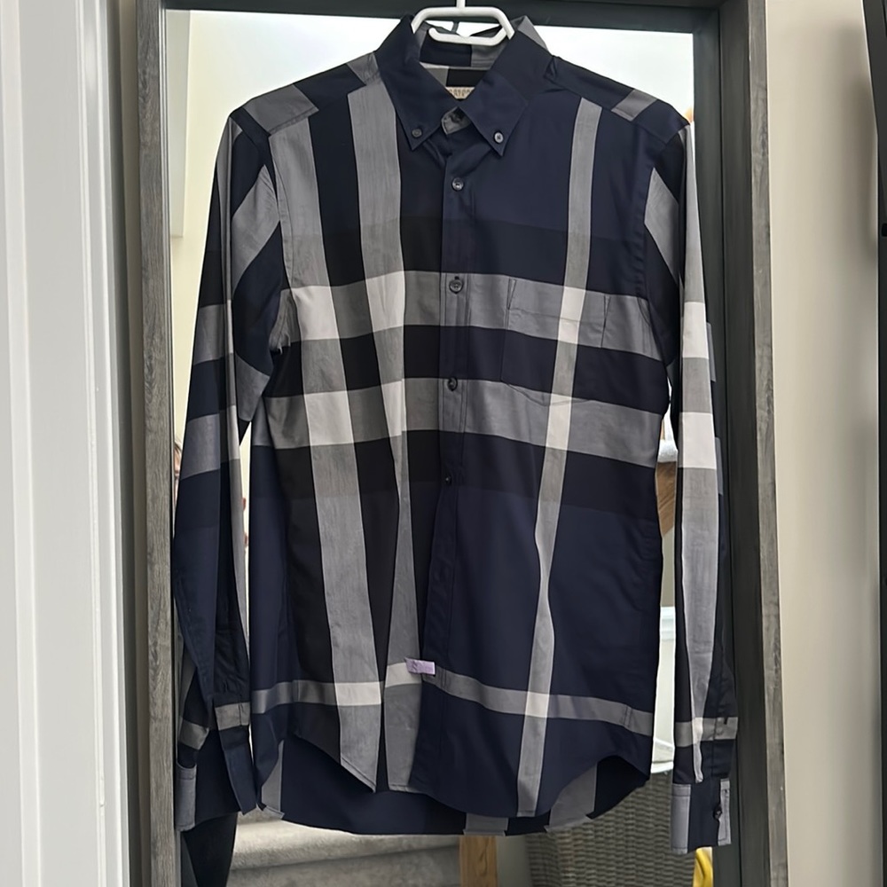 Classic Checkered Shirt - Navy Long Sleeve